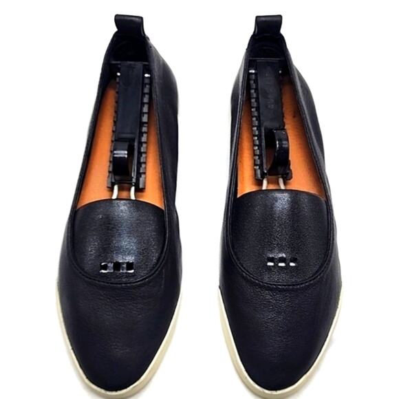 FRYE MELANIE BLACK LEATHER POINTED TOE BALLET SLIP-ON FLATS WOMENS 7 VGUC - Picture 6 of 16